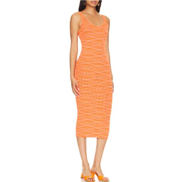 Stitches & Stripes Women's Tangerine Lex Bodycon Midi Dress Size S - Picture 7 of 7